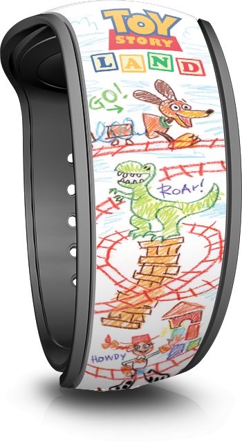 Disney MagicBand Collectors - A Toy Story Land Blocks MagicBand is now out  for purchase. It's a light teal turquoise base color band with a light teal  turquoise icon color. The band